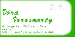 dora vorosmarty business card