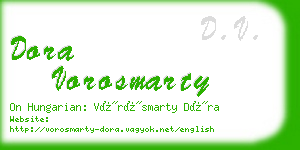 dora vorosmarty business card